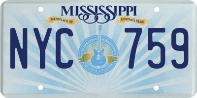 MS license plate NYC759