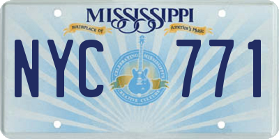 MS license plate NYC771