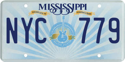 MS license plate NYC779