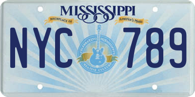 MS license plate NYC789
