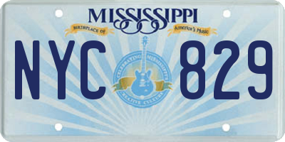 MS license plate NYC829