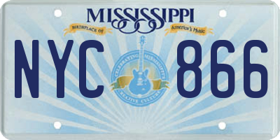 MS license plate NYC866