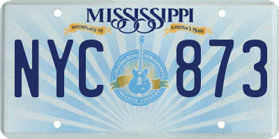 MS license plate NYC873