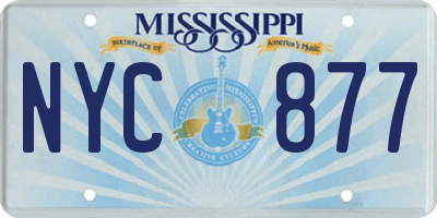 MS license plate NYC877