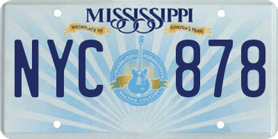 MS license plate NYC878
