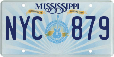 MS license plate NYC879