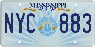 MS license plate NYC883
