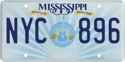 MS license plate NYC896