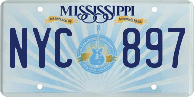 MS license plate NYC897