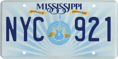 MS license plate NYC921