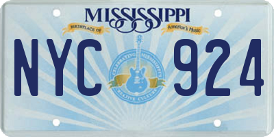 MS license plate NYC924