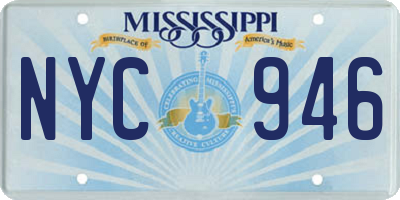 MS license plate NYC946