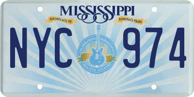 MS license plate NYC974