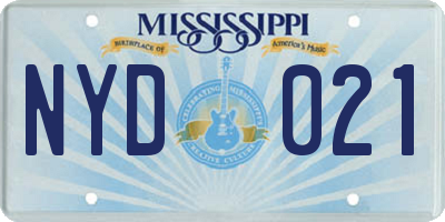 MS license plate NYD021