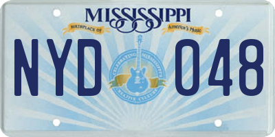 MS license plate NYD048