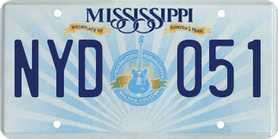 MS license plate NYD051