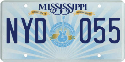 MS license plate NYD055
