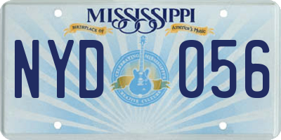 MS license plate NYD056