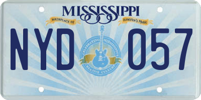 MS license plate NYD057