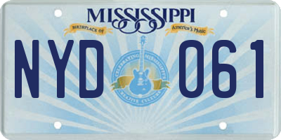 MS license plate NYD061