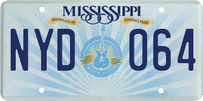 MS license plate NYD064