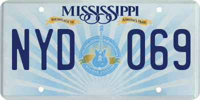 MS license plate NYD069