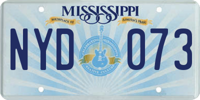 MS license plate NYD073