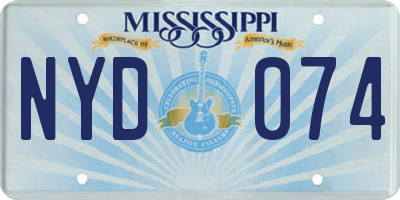 MS license plate NYD074