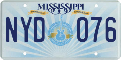 MS license plate NYD076