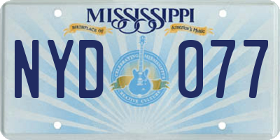 MS license plate NYD077