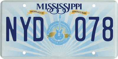 MS license plate NYD078