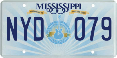 MS license plate NYD079
