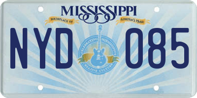 MS license plate NYD085