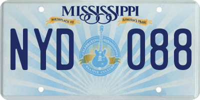 MS license plate NYD088