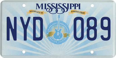 MS license plate NYD089