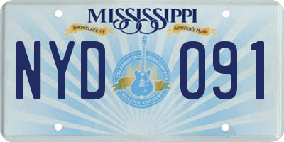 MS license plate NYD091