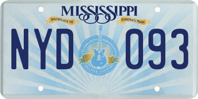 MS license plate NYD093