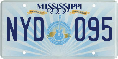 MS license plate NYD095