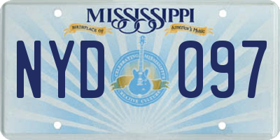 MS license plate NYD097