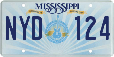 MS license plate NYD124