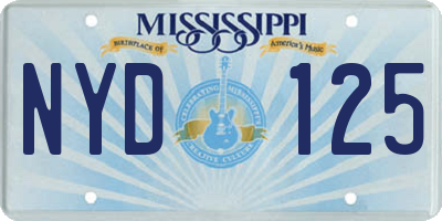 MS license plate NYD125