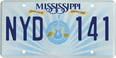 MS license plate NYD141