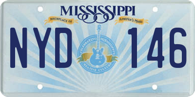 MS license plate NYD146