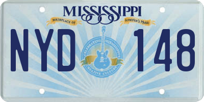 MS license plate NYD148