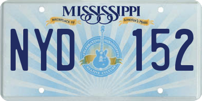 MS license plate NYD152