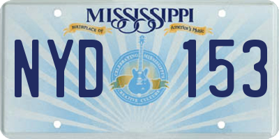 MS license plate NYD153