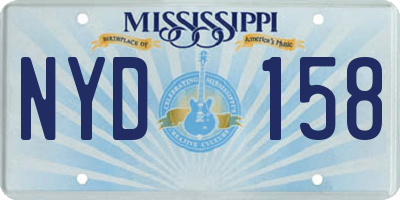 MS license plate NYD158