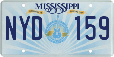 MS license plate NYD159