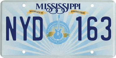 MS license plate NYD163