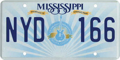 MS license plate NYD166